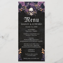 Menu de Casamento de Halloween do Churrasco Floral