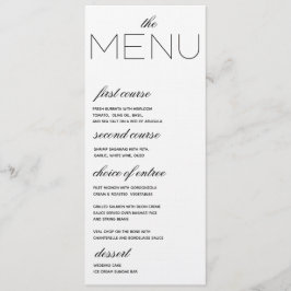 Menu de Casamento de Iniciais Elegantes