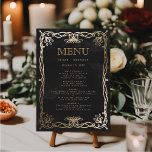 Menu de Casamento de Ivy Dourado medieval gótico<br><div class="desc">Menu de Casamento de Ivy Dourado medieval gótico</div>