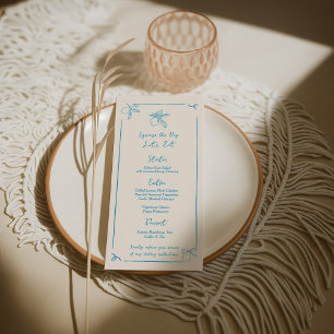 Menu de Casamento de Limão Desenhado Mão