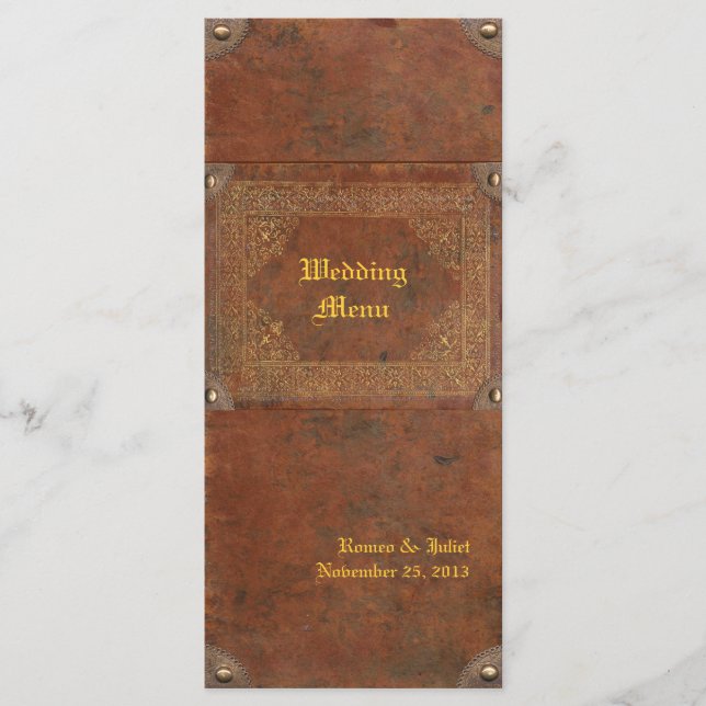 Menu de Casamento de Livro Anterior (Frente)