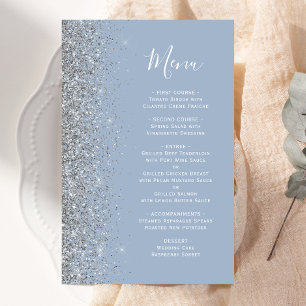 Menu de Casamento de Lixo Azul com Derramamento de