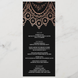 Menu de Casamento de Lugar Delicado rosa Dourado