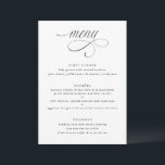 Menu de Casamento de Luxo para Caligrafia Elegante<br><div class="desc">Menu Casamento de Luxo: Este elegante menu de casamento da caligrafia é perfeito para um casamento elegante e sofisticado. Veja todos os produtos correspondentes abaixo.</div>