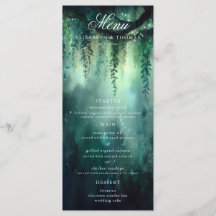 Menu de Casamento de Luzes Láteas Mágicas de Flore