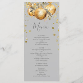 Menu de Casamento de Natal da Cinza Dourada