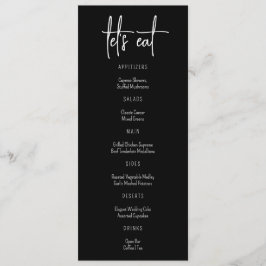 Menu de Casamento de Nome Personalizado Moderno do