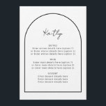 Menu de Casamento de Nome Simples de Convidado Min<br><div class="desc">Adicione seus nomes de convidado e detalhes do menu. Pode ser totalmente personalizado para atender às suas necessidades >> cor de fundo,  cor/estilo da fonte e cor de arco podem ser alterados de acordo com sua preferência. © Gorjo Designs. Feito para você através da plataforma Zazzle.</div>