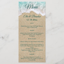 Menu de Casamento de Ondas de Praia