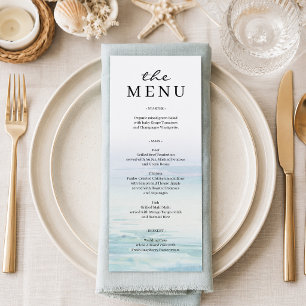 Menu de Casamento de Ondas de Praia Mínimas