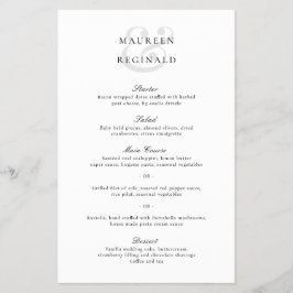 Menu de Casamento de Orçamento Tradicional e Amper