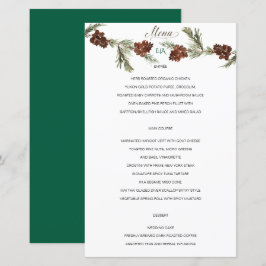 Menu de Casamento de Pinery de inverno