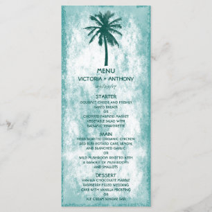 Menu de Casamento de Praia de Palma Tropical