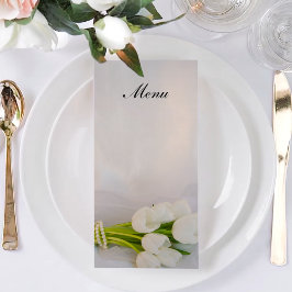 Menu de Casamento de primavera do Buquê de Tulipas