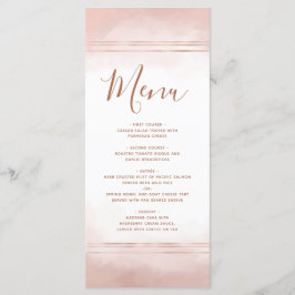 Menu de Casamento de Quadro Dourado do Rosa de Aqu