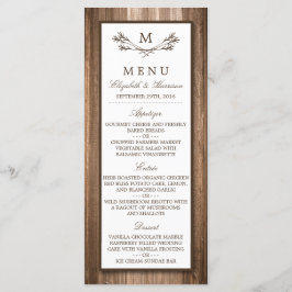 Menu de Casamento de Ramo Russo do País e Madeira