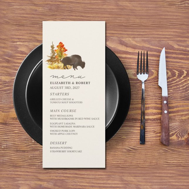 Menu de Casamento de Script Bison Foliage de Folha (Criador carregado)