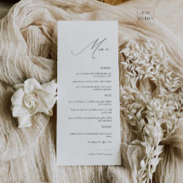Menu de Casamento de Script Moderno Elegante