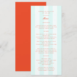 Menu de Casamento de Stripes de Pré-Disquete da Vi