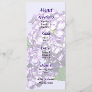 Menu de Casamento de Três Clusters de Hydrangea R