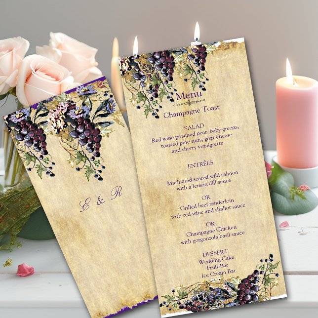 Menu de Casamento de Vadias Romântico, Russo, (Criador carregado)