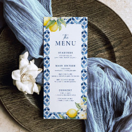 Menu de Casamento de Verão da Lemon Mediterrânica
