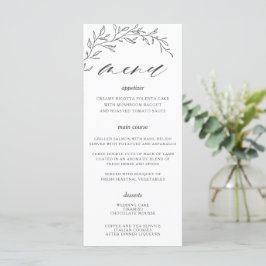 Menu de Casamento do Branch Leaf Leaf da Linha Min