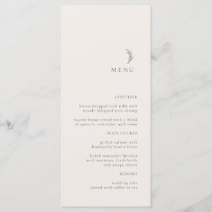 Menu de Casamento do Branch Olive Branch Moderno