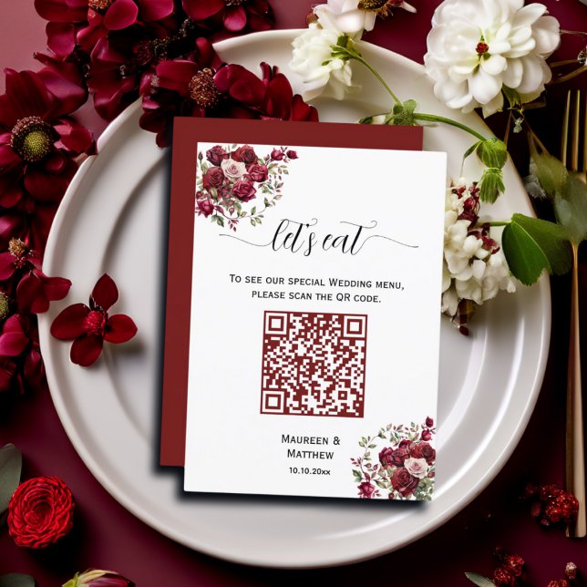 Menu de Casamento do Código QR do Script Moderno F (Criador carregado)
