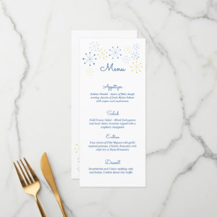 Menu de Casamento do Estilo de Vintage Moderno do