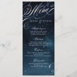 menu de casamento do glam da caligrafia Marinho pr