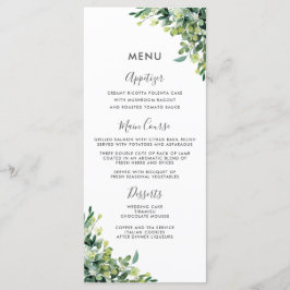 Menu de Casamento do Jardim Botânico Chic Greenery
