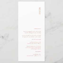 Menu de Casamento do Modern Terracotta