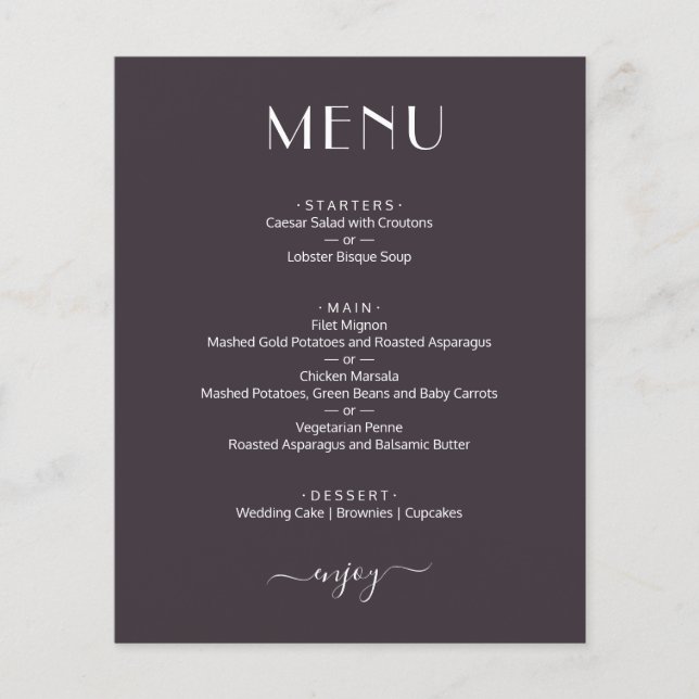 Menu de Casamento do Orçamento Floral de Aquarela  (Frente)