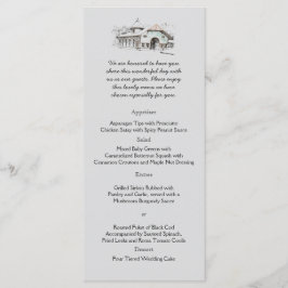 Menu de Casamento do País do Desenho Barn