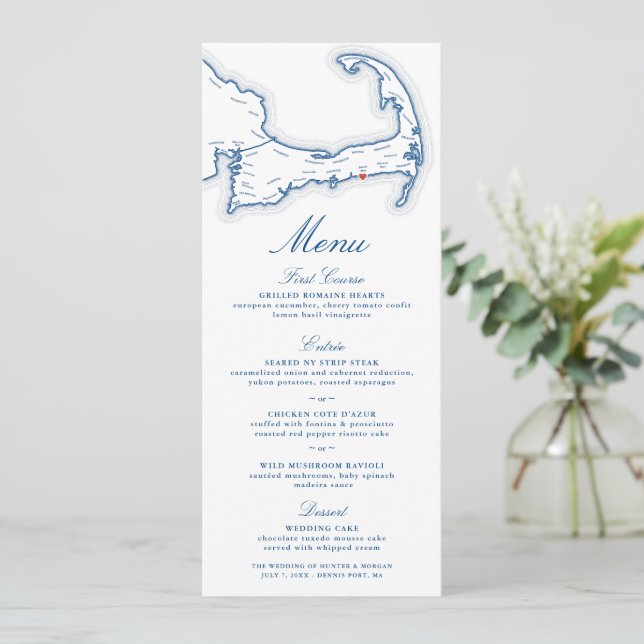 Menu de Casamento do Pelham House Resort | Dennis  (Em pé/Frente)