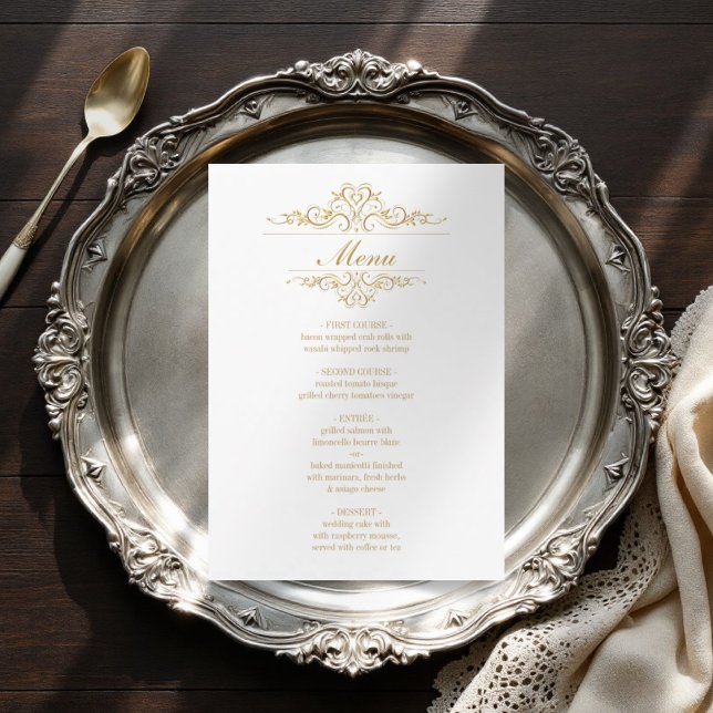 Menu de casamento do quadro branco elegante do our (Criador carregado)