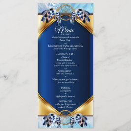 Menu de Casamento do Sonho Azul Exótico