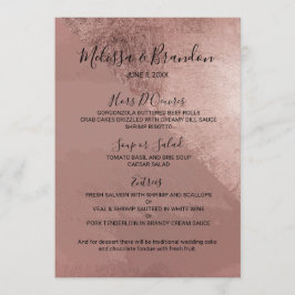 Menu de Casamento do Triângulo do Foil Faux Dourad