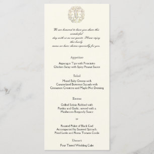 Menu de Casamento Dourado da Árvore Celta da Vida