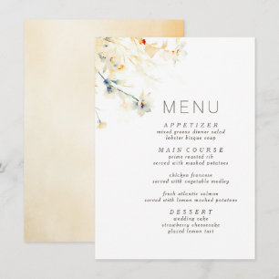 Menu de Casamento Elegante de Formas de Queda Terr