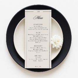 Menu de casamento elegante de fronteira moderno mí