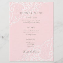Menu de Casamento Elegante de Locação do Chic Vint