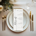 Menu de Casamento Elegante de Script Vertical Eleg<br><div class="desc">Menu de casamento único projetado com um elegante roteiro de caligrafia vertical que adiciona um toque de sofisticação e classe,  fazer-o uma escolha perfeita para qualquer tema de casamento.</div>