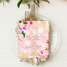 Menu de Casamento Elegante do Buquê Orquídeo Român