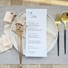 Menu de Casamento Elegante Minimalista
