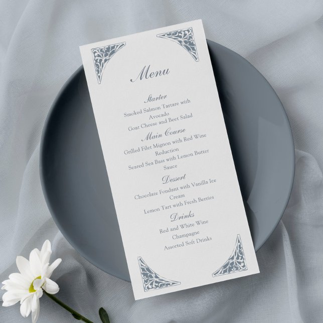 Menu de Casamento em Moldura Barroca Elegante (Criador carregado)