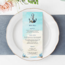 Menu de Casamento em Seashore da Praia da Anchor N