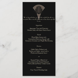 Menu de Casamento em Torre em Deco de Arte em Bron