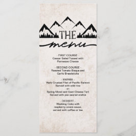 Menu de Casamento entre Montanhas Russas e Pinheir